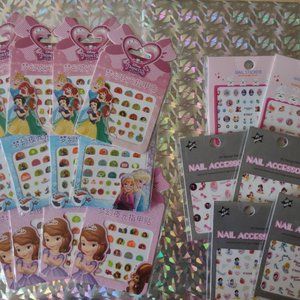 NEW! Set 18 Princess Nail Decals ~ Discounted Shipping